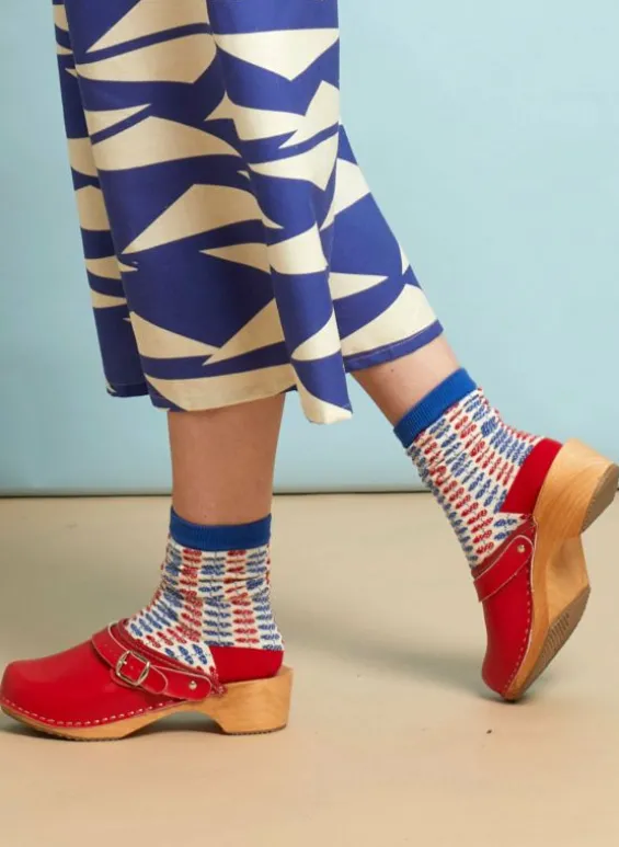 Clearance Palava Ankle Socks - Tricolore Pinecone