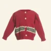 Cheap Palava Children's Cardigan - Red Zig Zag