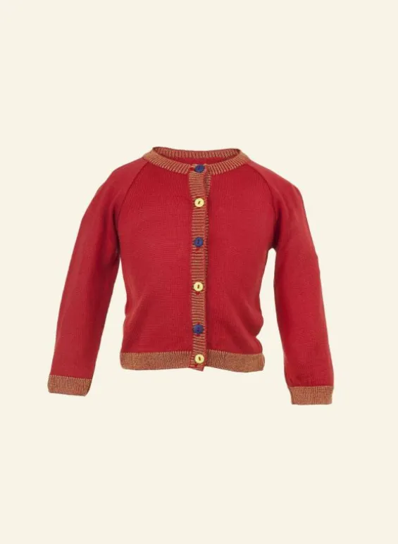 Discount Palava Children's Classic Cardigan - Sparkly Red