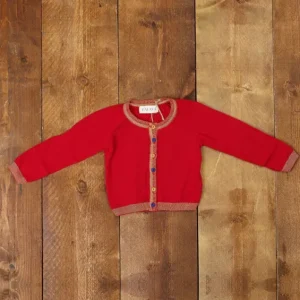 Discount Palava Children's Classic Cardigan - Sparkly Red