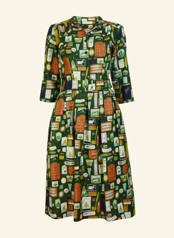 Cheap Palava Cynthia - Dark Green Badges Dress