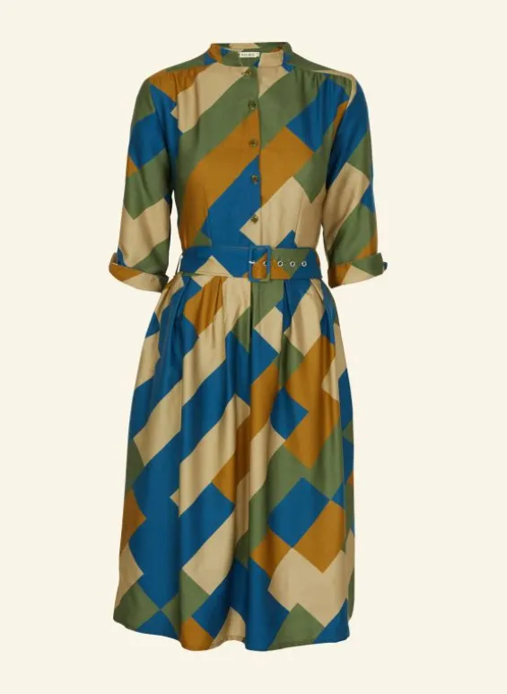 Cheap Palava Cynthia Dress - Green Bauhaus