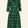 Cheap Palava Cynthia Dress - Green Porcelain Dogs