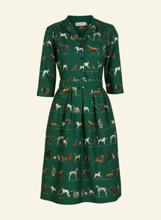 Cheap Palava Cynthia Dress - Green Porcelain Dogs