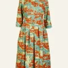 Store Palava Cynthia Dress - Mandarin Treasure Map