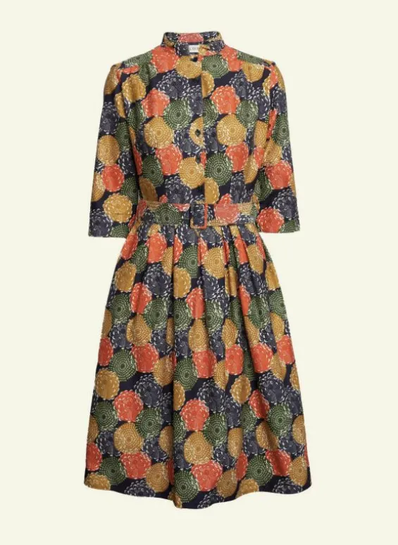 New Palava Cynthia Dress - Navy Pinecones