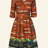 Cheap Palava Cynthia Dress - Rust Flying Scotsman