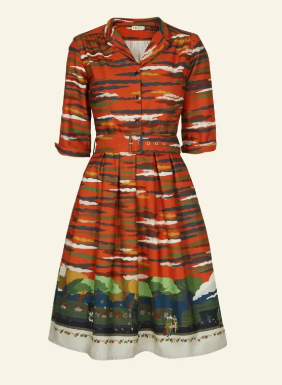 Cheap Palava Cynthia Dress - Rust Flying Scotsman