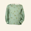 Clearance Palava Ethel Girl's Blouse - Green Swallows