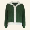 Hot Palava Heritage -  100% British Wool Cardigan - Corvette Green Cardigan