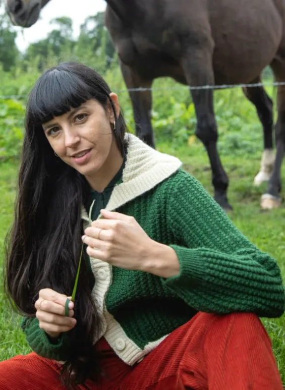 Hot Palava Heritage -  100% British Wool Cardigan - Corvette Green Cardigan