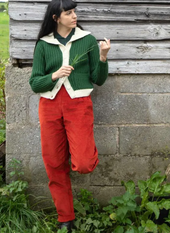 Hot Palava Heritage -  100% British Wool Cardigan - Corvette Green Cardigan
