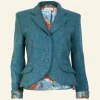 Shop Palava Heritage Riding Jacket - Teal with Treasure Map Lining