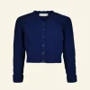 Sale Palava Leah Winter - Navy Vine Knitted Cardigan