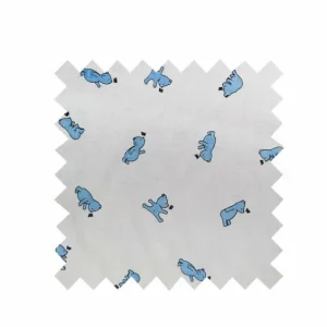 Best Palava Little Blue Bear Fabric - Cotton