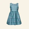 Online Palava Martha Children's Dress - Teal Flamingo