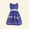 Cheap Palava Millie Children's Dress - Blue Flamingo