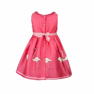 Store Palava Millie Children's Dress - Raspberry Large Flamingo