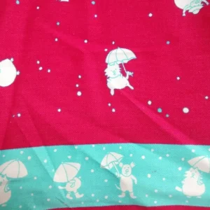 Outlet Palava Remnant - 1m - Raining Cats Fusia Pink Fabric - Cotton twill