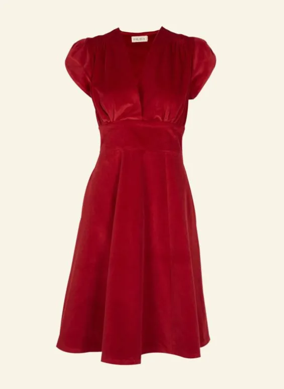 Shop Palava Rita - Claret Velvet Dress