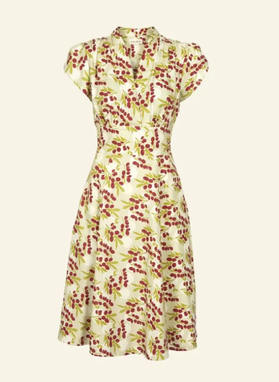 Hot Palava Rita - Cream Damson Dress