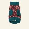 Flash Sale Palava Rodney Dog Jumper - Teal Lattice