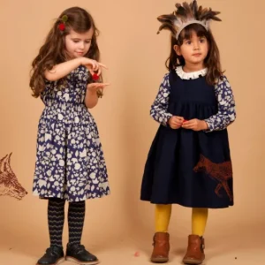 New Palava Rosie Children's Dress - Navy Fox