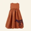 Shop Palava Rosie Children's Dress - Rust Fox | Linen