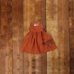 Shop Palava Rosie Children's Dress - Rust Fox | Linen