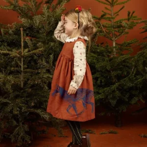 Shop Palava Rosie Children's Dress - Rust Fox | Linen