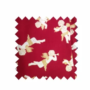 Store Palava Ruby Red Cherubs Fabric - 100% Cotton Jersey