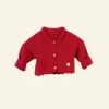 Clearance Palava Scalloped Cardigan - Red