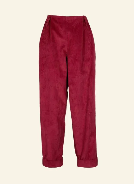 Store Palava Wilma - Cherry Corduroy Trousers