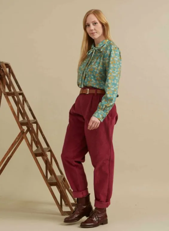 Store Palava Wilma - Cherry Corduroy Trousers